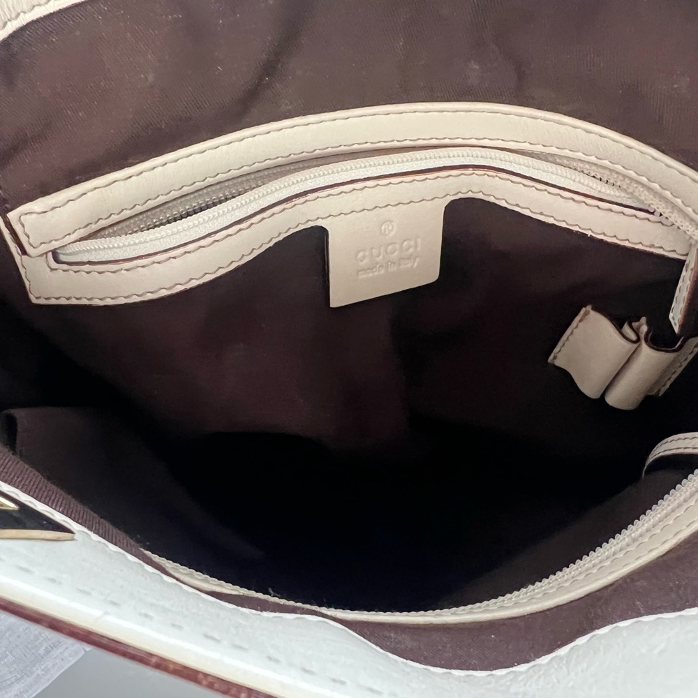Gucci Beige GG Canvas Tote with Cream Leather Trim - Picture 3 of 3
